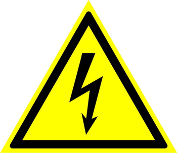 W08 внимание! опасность поражения электрическим током  (пленка, сторона 150 мм) - Знаки безопасности - Знаки по электробезопасности - Магазин охраны труда ИЗО Стиль